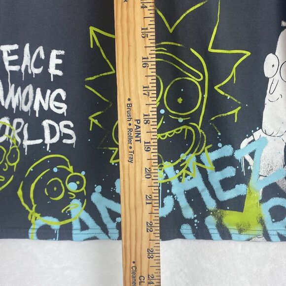 Ricky And Morty Graphic Shirt Mens Medium Gray Long Sleeve Crewneck Pullover - Picture 4 of 7